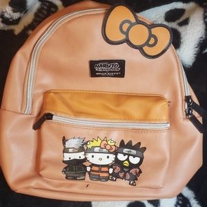 NWOT hello kitty x naruto mini backpack